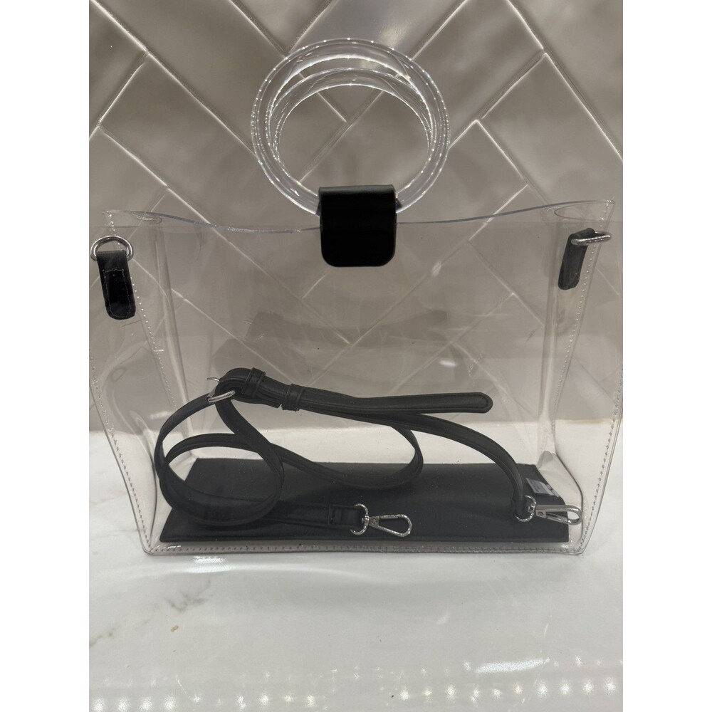 Versatile & Stylish Clear Plastic Top Handle Bag - Perfect for Events